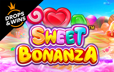 Sweet Bonanza slot ekranı — 6×5 sembol ızgarası